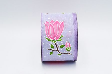 Весенняя ленточка Spring Blossom_KF7480GC-11-11_фиолетовая